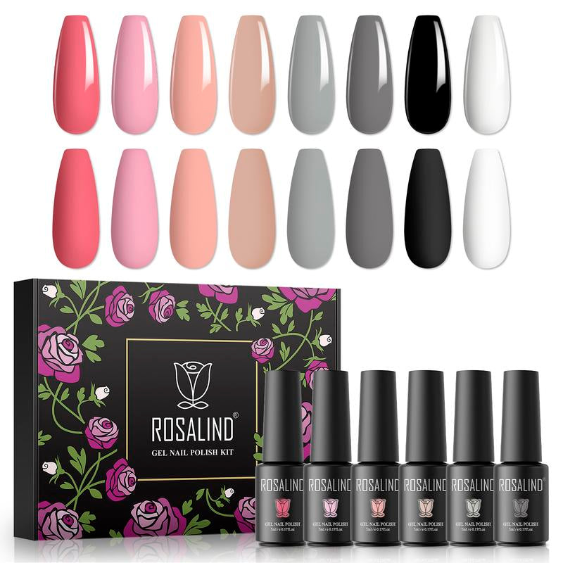 ROSALIND 8/20/23PCS Gel Nail Polish Set Christmas Suprise& Aticipation Gifts Long Lasting UV LED with Red Green Gel Polish Set Glitter Nail Gel