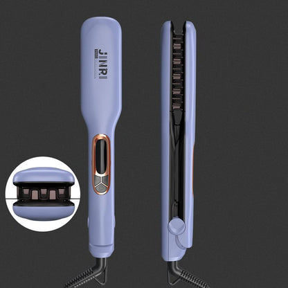 JINRI Professional Volumizing Ceramic Hair Iron，Adjustable Temp，360 ° Tail Rotation，Lasting Hair Volume，For Short or Thin Hair，Purple Waver Be Stope