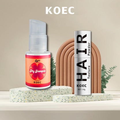 KOEC Strong Effect Dry Shampoo(2.8Oz)+Hair Texture Powderl Wash-Free Quick Cleansing of Hair L Keep Hair Fresh