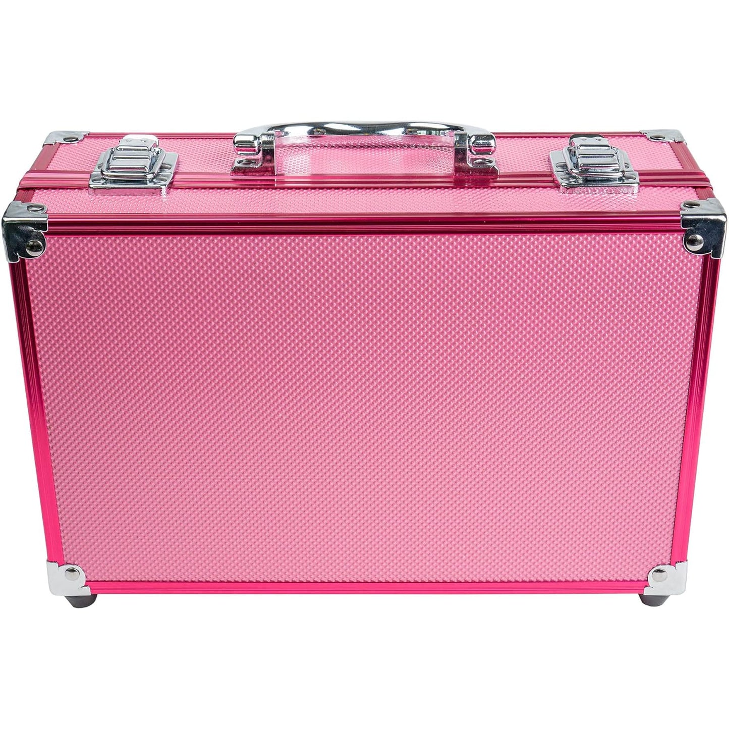 Ultimate Pink Makeup Train Case: Pro Makeup Set with Brushes, Lipsticks, Eyeshadows, and More - Stylish Reusable Organizer and Perfect Gift!