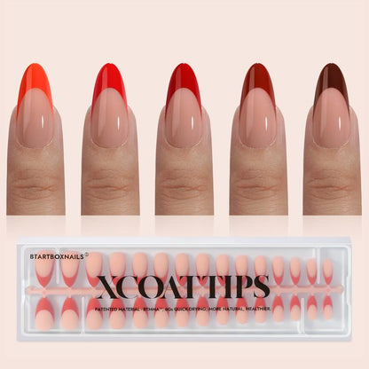 French Tips - 150Pcs Press on Nails Square Long Fake Nails, Soak off Soft Gel Acrylic Nail Extensions