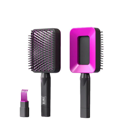 Deluxe 3D Self Cleaning Rectangular Hair Brush for Women