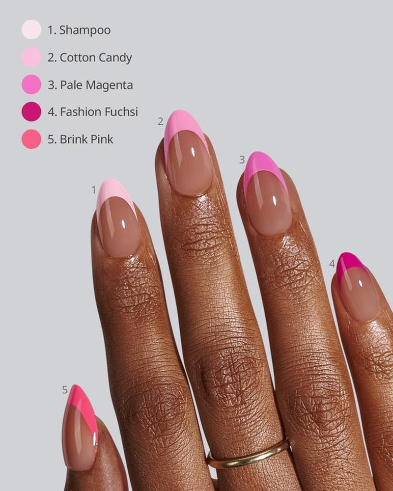 Pink French Tips - 150Pcs Pink Press on Nails Almond or Square,Pink Short Fake Nails, Soak off Soft Gel Acrylic Nail Extensions