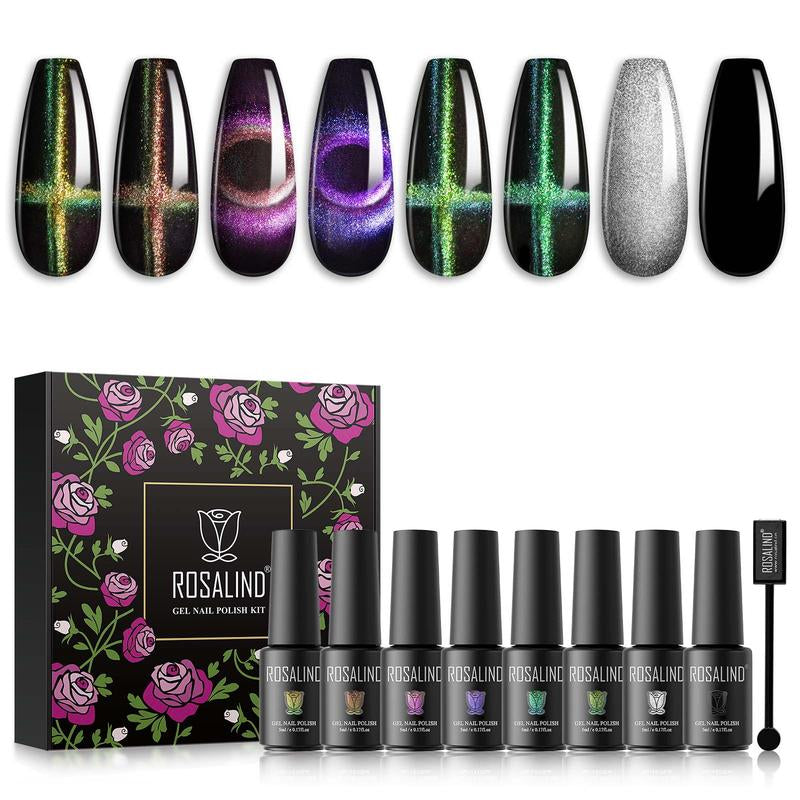 ROSALIND 8/20/23PCS Gel Nail Polish Set Christmas Suprise& Aticipation Gifts Long Lasting UV LED with Red Green Gel Polish Set Glitter Nail Gel