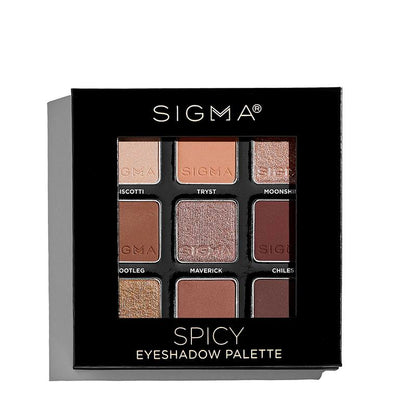 Sigma Beauty Ritzy Eyeshadow Palette + E28 Detailed Buffer Brush | 9 Shades for Natural to Dramatic Eye Looks | Highly Pigmented, Blendable Formula