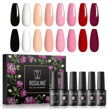 ROSALIND 8/20/23PCS Gel Nail Polish Set Christmas Suprise& Aticipation Gifts Long Lasting UV LED with Red Green Gel Polish Set Glitter Nail Gel