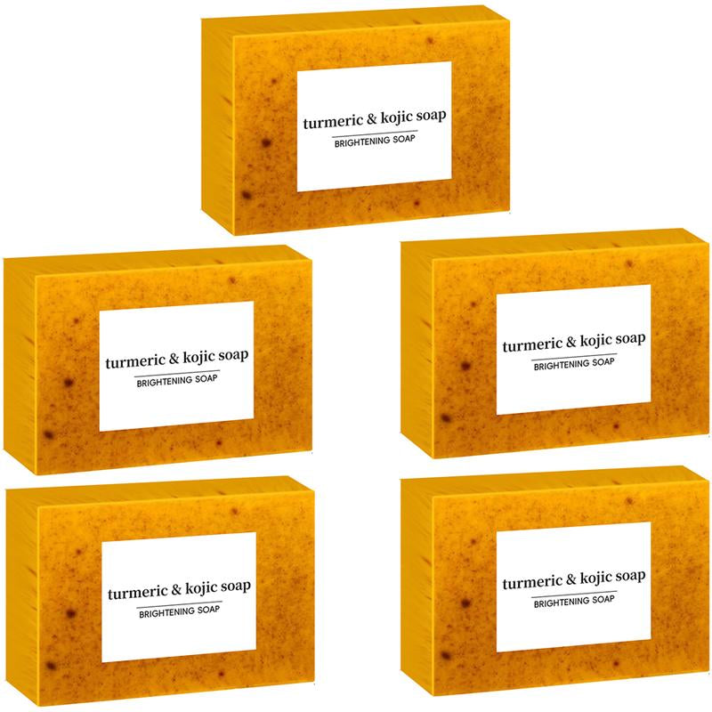 3PCS Lemon Turmeric Kojicacid Soap, Turmeric & Kojic Acid Brightening Soap, Darkspot Remover, Kojic Acid Soap, Soap Body Carebody Wash Lemon Flawless Organic